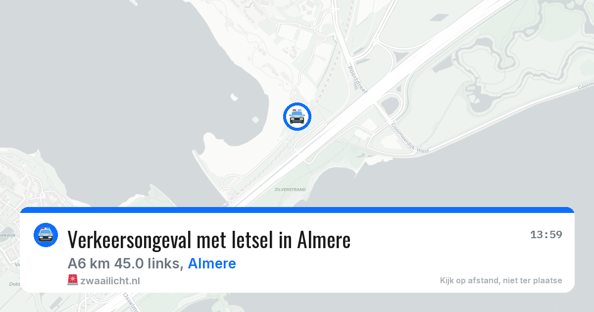 Verkeersongeval met letsel in Almere — 12 aug 2026