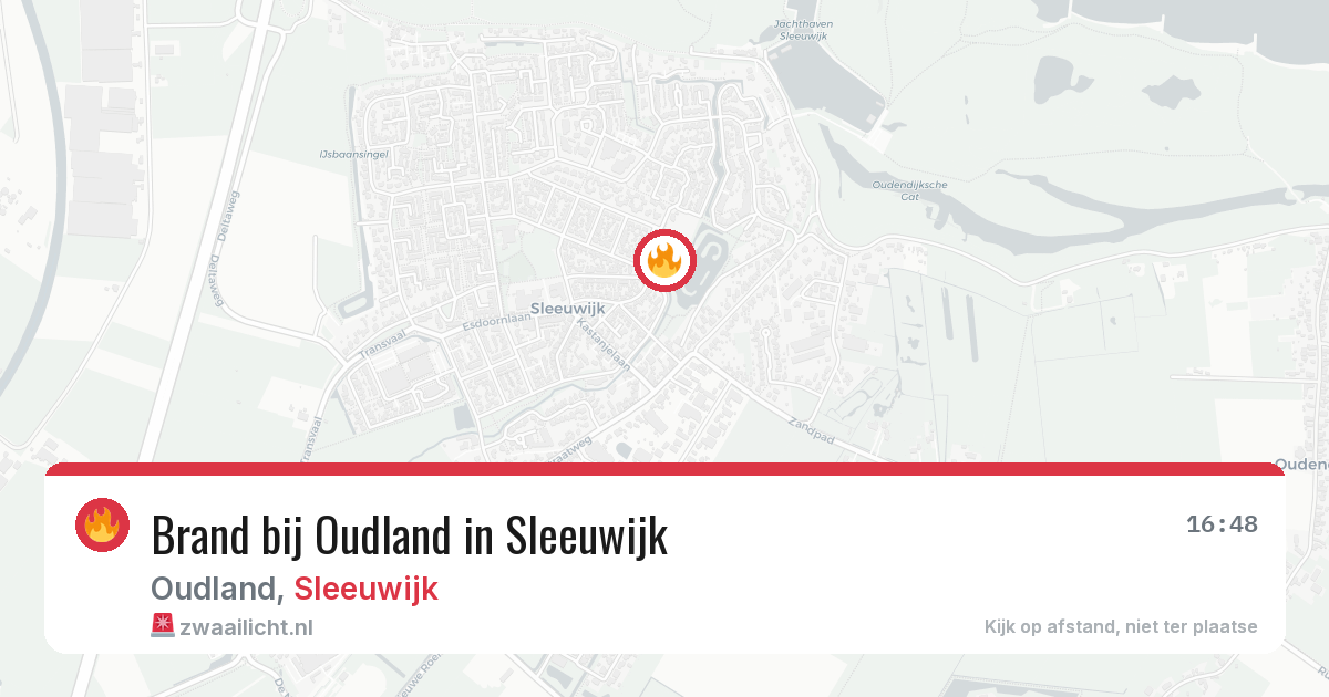 Brand bij Oudland in Sleeuwijk — 13 jun 2026
