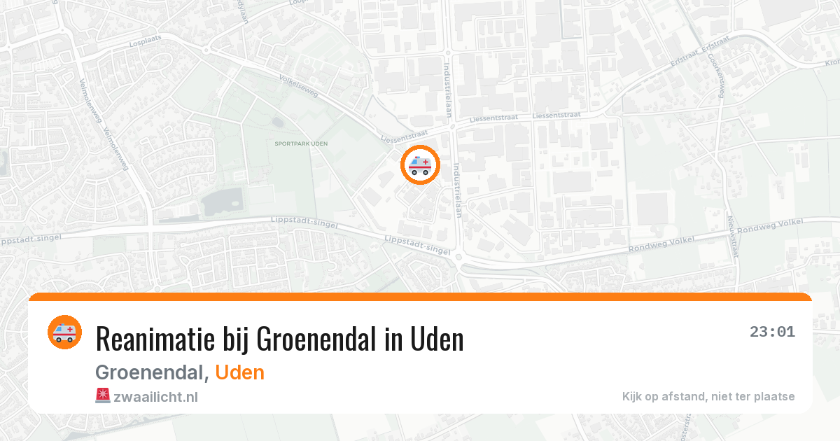 Reanimatie bij Groenendal in Uden — 11 mei 2026