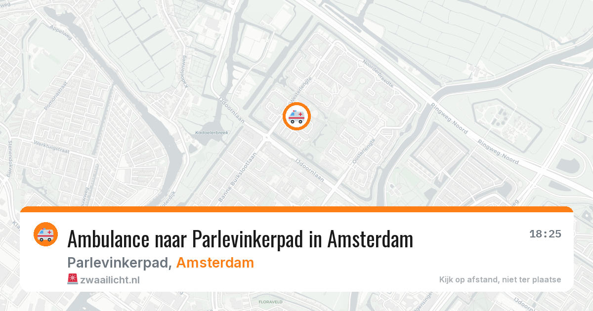 Ambulance naar Parlevinkerpad in Amsterdam — 9 aug 2026