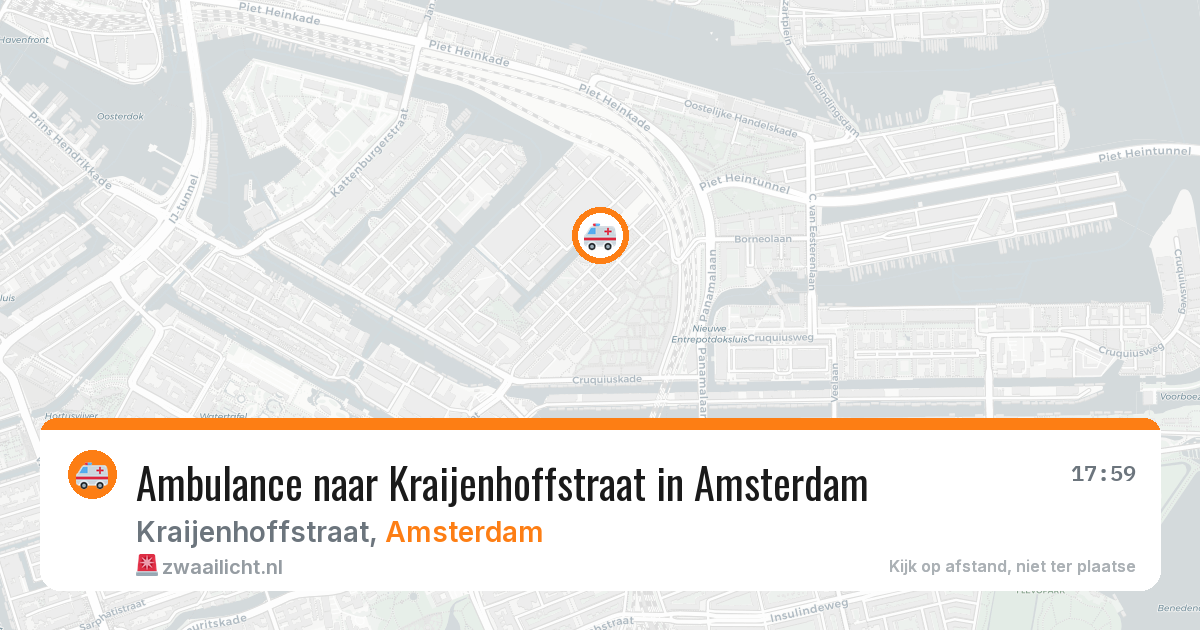 Ambulance naar Kraijenhoffstraat in Amsterdam — 9 aug 2026
