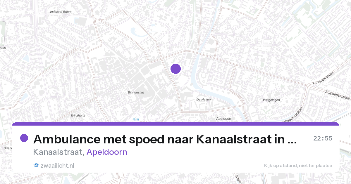 Ambulance met spoed naar Kanaalstraat in Apeldoorn — 26 aug 2026