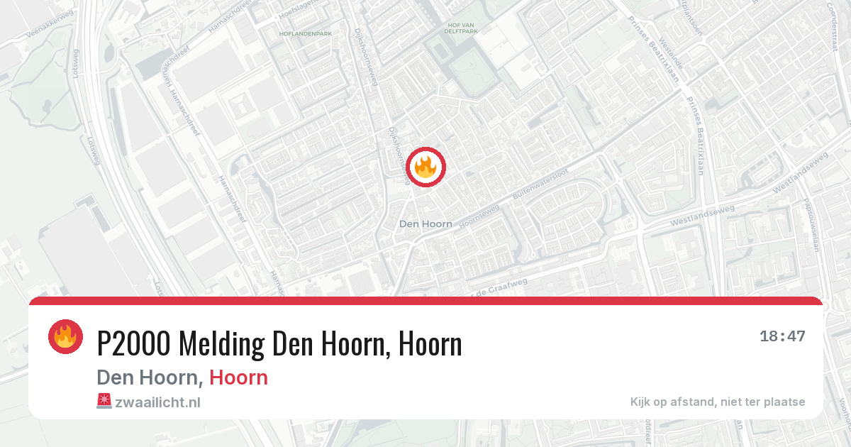 P2000 Melding Den Hoorn, Hoorn — 6 aug 2026