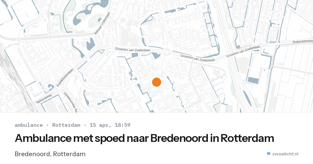 Ambulance met spoed naar Bredenoord in Rotterdam — 1 feb 2026