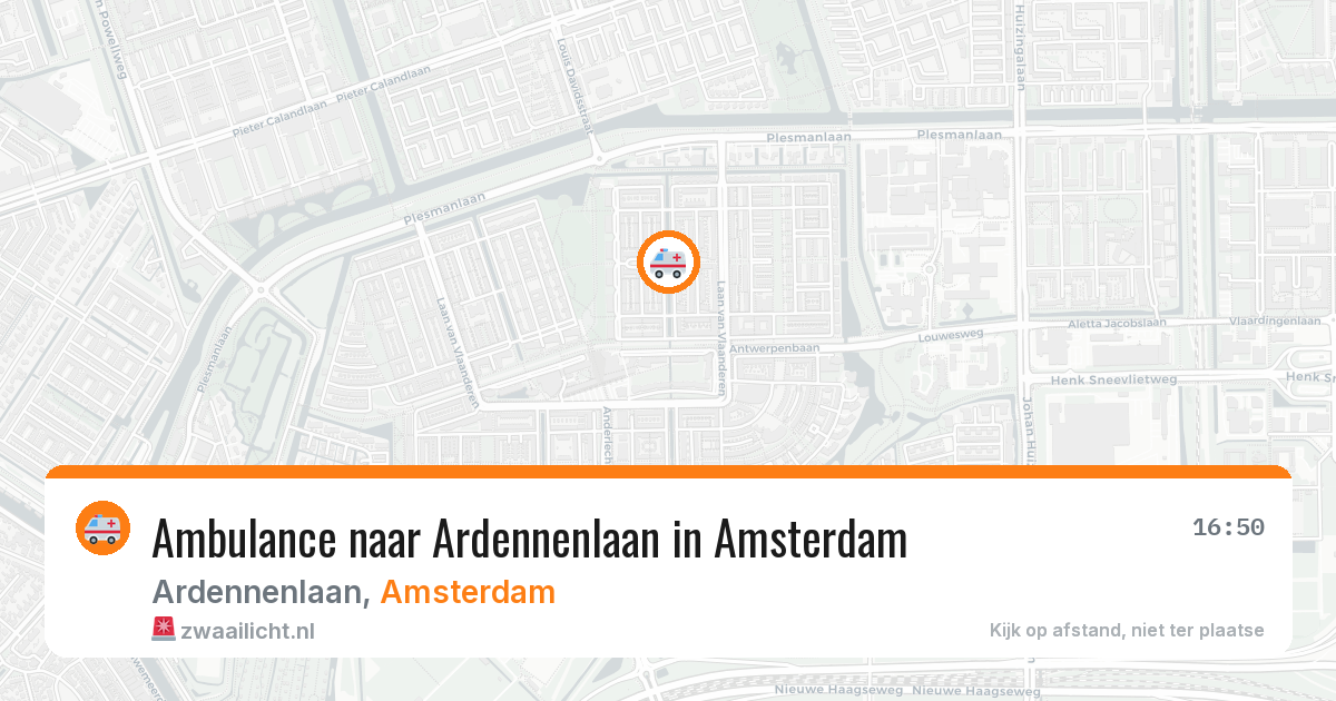 Ambulance naar Ardennenlaan in Amsterdam — 4 apr 2026