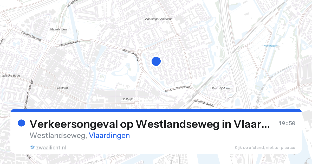 Verkeersongeval op Westlandseweg in Vlaardingen — 21 jan 2026