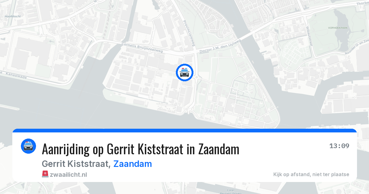 Aanrijding op Gerrit Kiststraat in Zaandam — 8 jul 2026