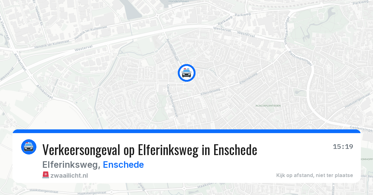 Verkeersongeval op Elferinksweg in Enschede — 23 mei 2026