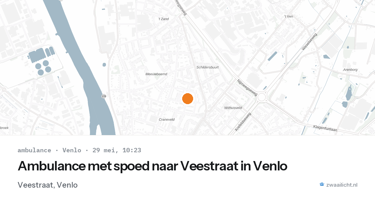 Ambulance met spoed naar Veestraat in Venlo — 29 mei 2026
