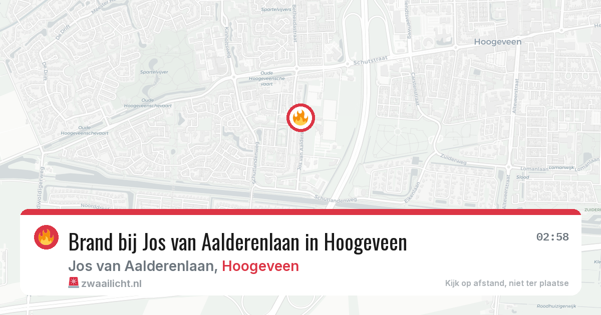 Brand bij Jos van Aalderenlaan in Hoogeveen — 3 aug 2026