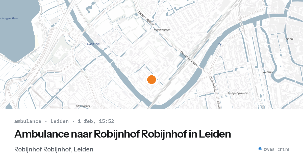 Ambulance naar Robijnhof Robijnhof in Leiden — 1 feb 2026