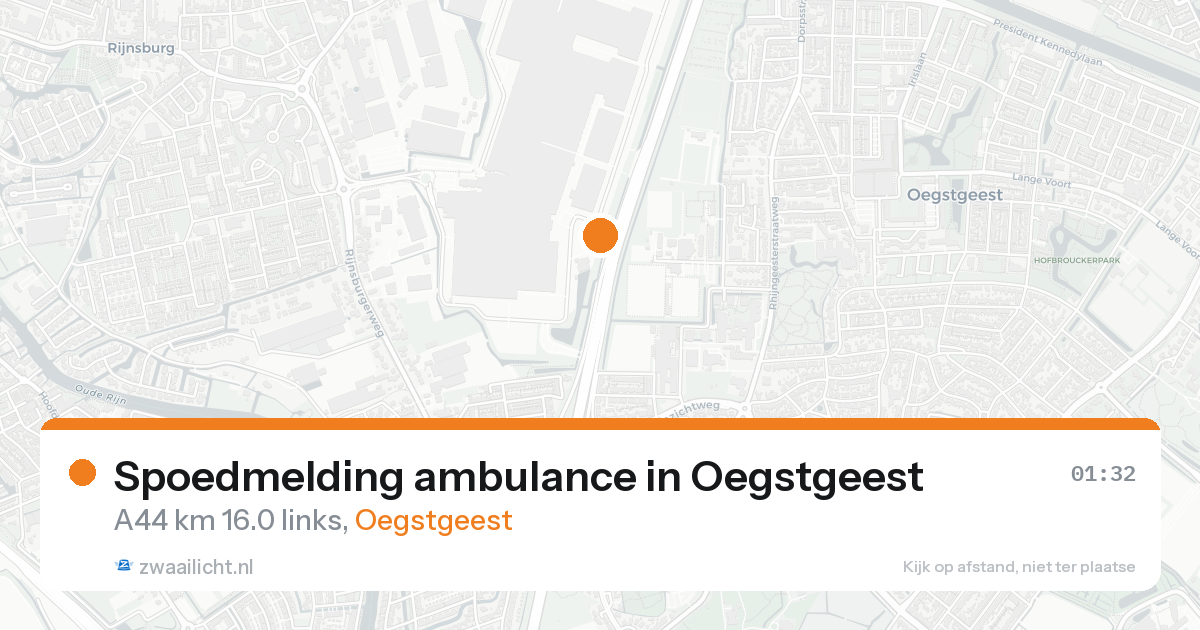 Spoedmelding ambulance in Oegstgeest — 19 aug 2026