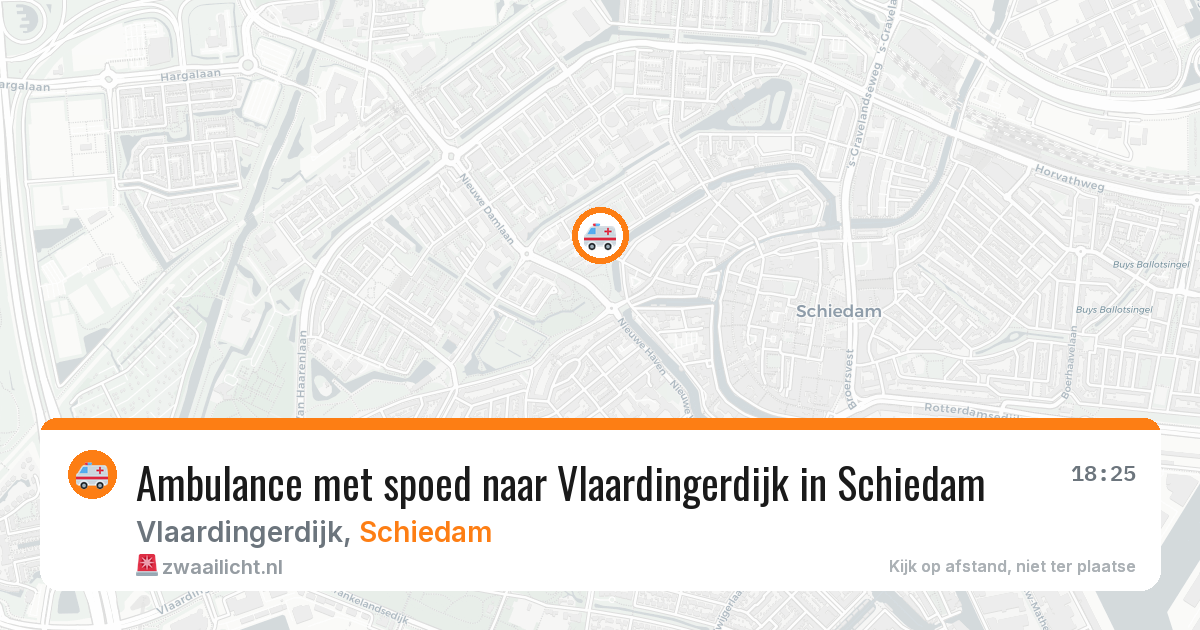 Ambulance met spoed naar Vlaardingerdijk in Schiedam — 15 jul 2026