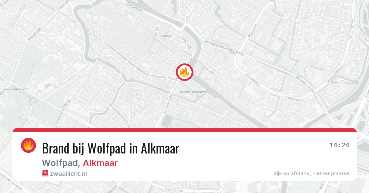 Brand bij Wolfpad in Alkmaar — 2 mrt 2026