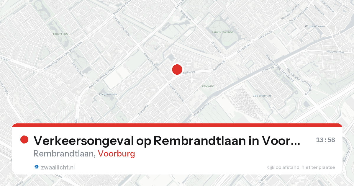 Verkeersongeval op Rembrandtlaan in Voorburg — 30 mei 2026