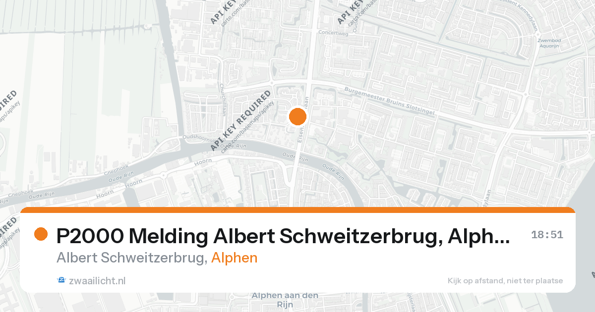 P2000 Melding Albert Schweitzerbrug, Alphen — 8 jun 2026