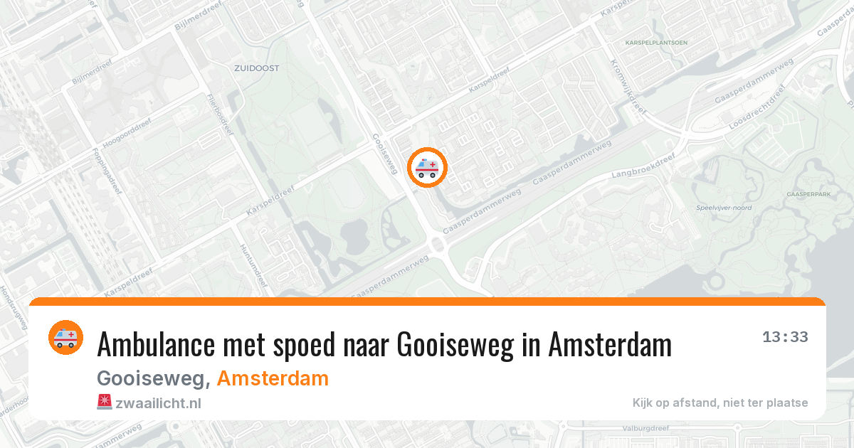 Ambulance met spoed naar Gooiseweg in Amsterdam — 21 mrt 2026