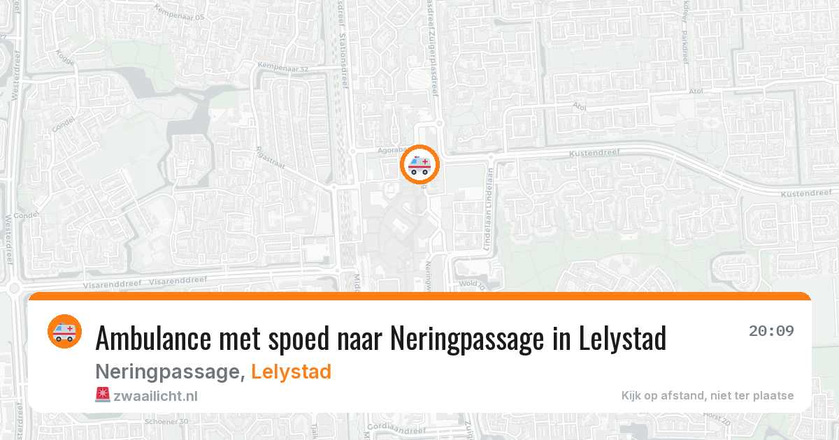 Ambulance met spoed naar Neringpassage in Lelystad — 24 mrt 2026