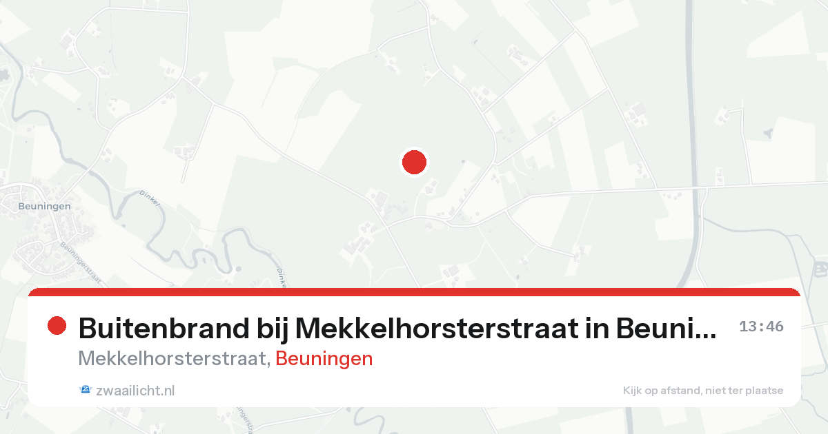Buitenbrand bij Mekkelhorsterstraat in Beuningen — 7 aug 2026