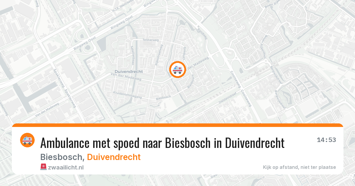 Ambulance met spoed naar Biesbosch in Duivendrecht — 31 jul 2026