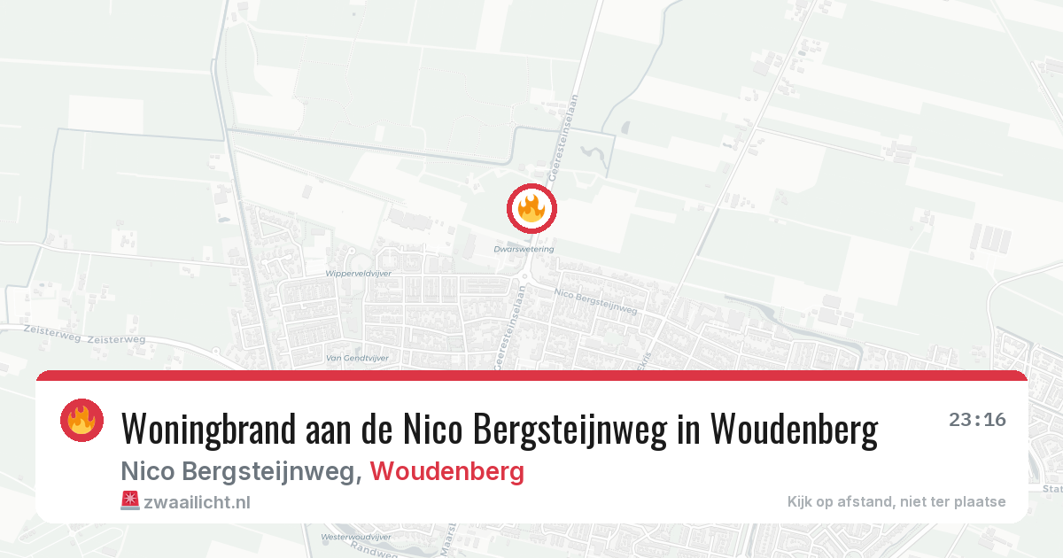 Woningbrand aan de Nico Bergsteijnweg in Woudenberg — 18 jan 2026