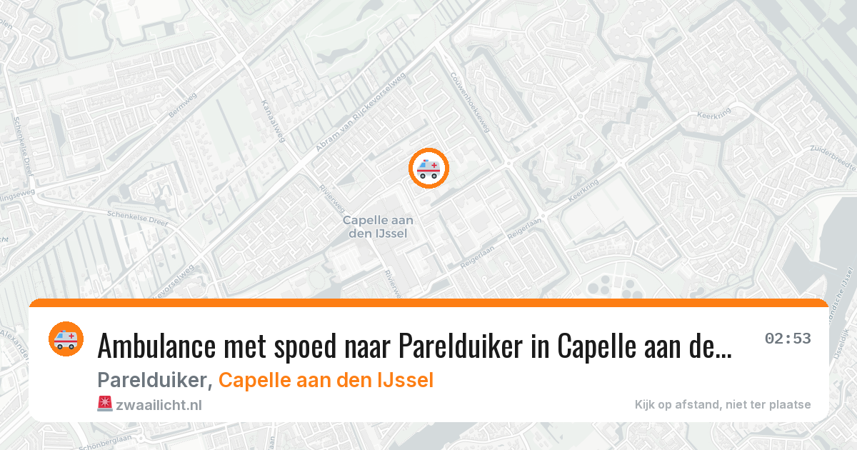 Ambulance met spoed naar Parelduiker in Capelle aan den IJssel — 28 mei 2026