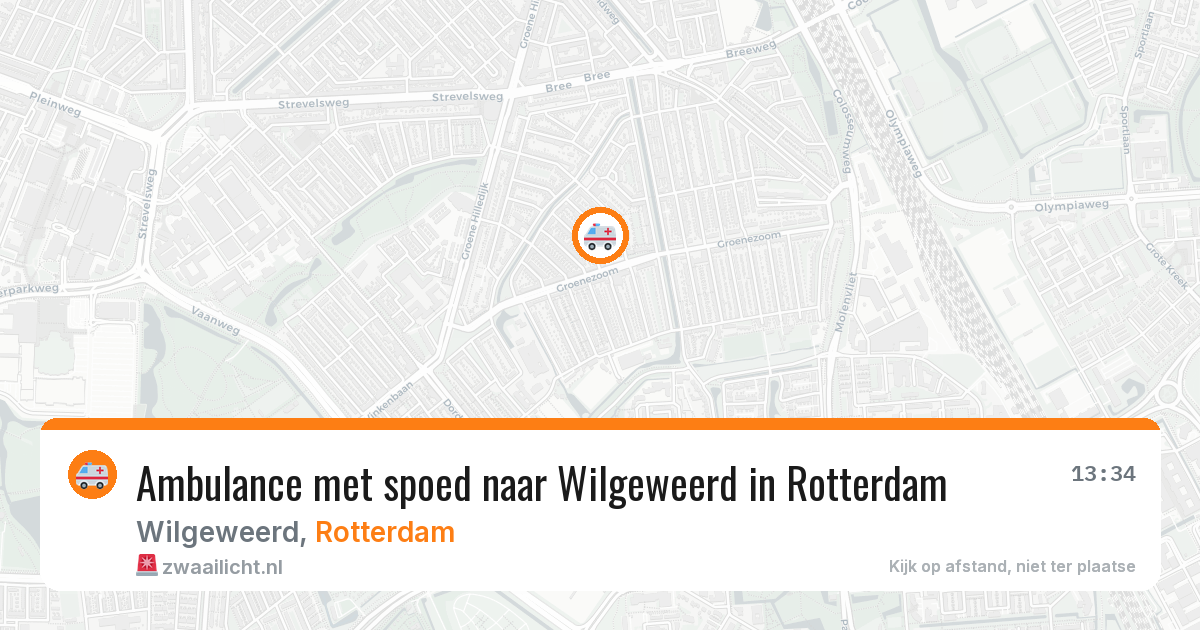 Ambulance met spoed naar Wilgeweerd in Rotterdam — 23 jun 2026