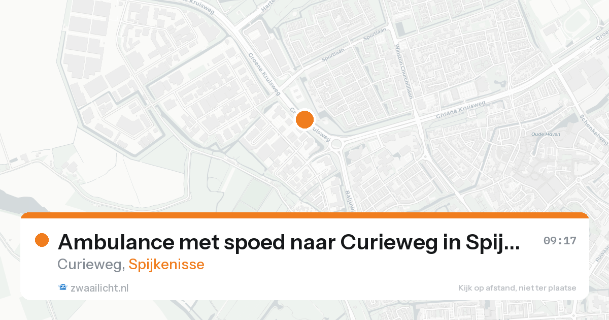 Ambulance met spoed naar Curieweg in Spijkenisse — 19 aug 2026
