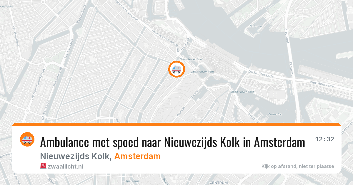 Ambulance met spoed naar Nieuwezijds Kolk in Amsterdam — 27 jun 2026