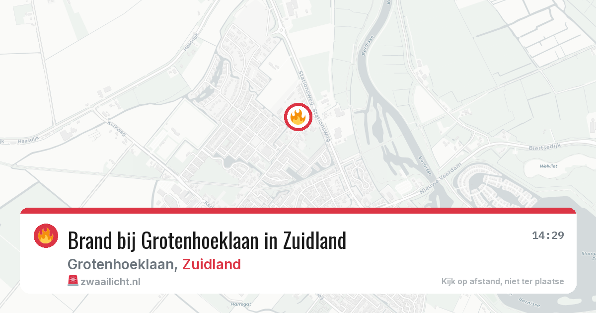 Brand bij Grotenhoeklaan in Zuidland — 1 jul 2026