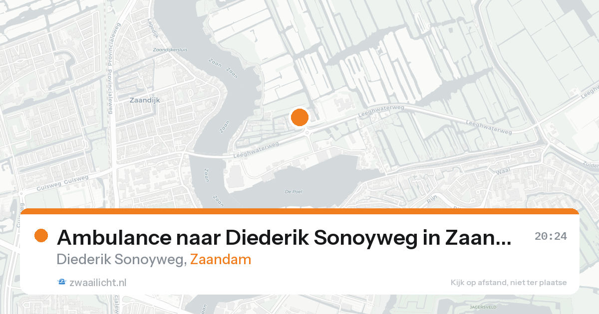 Ambulance naar Diederik Sonoyweg in Zaandam — 21 aug 2026