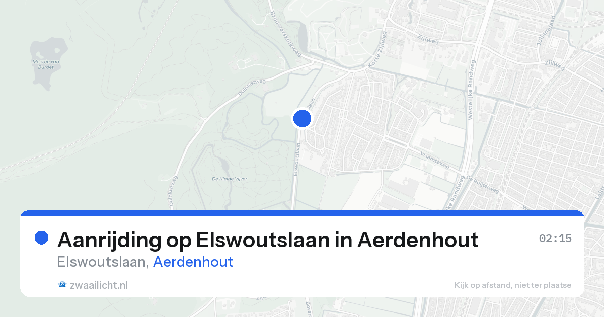 Aanrijding op Elswoutslaan in Aerdenhout — 24 aug 2026