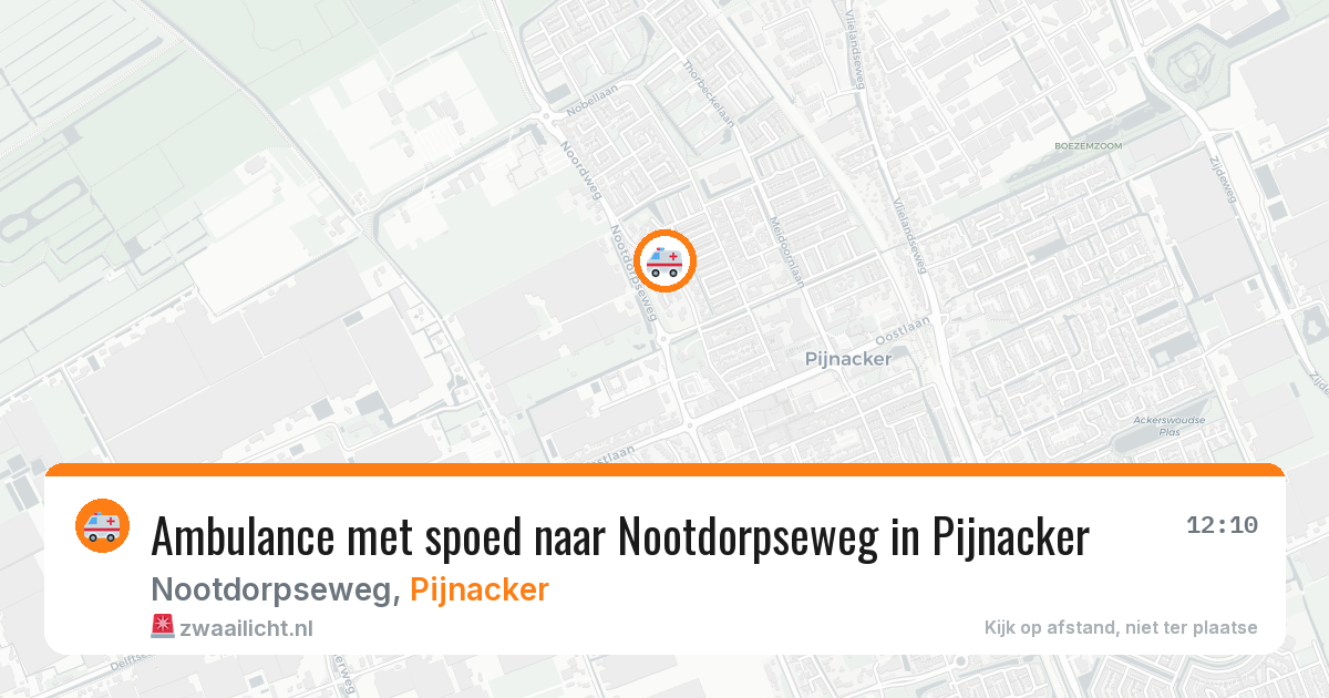 Ambulance met spoed naar Nootdorpseweg in Pijnacker — 19 mei 2026
