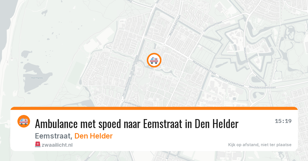 Ambulance met spoed naar Eemstraat in Den Helder — 4 jul 2026