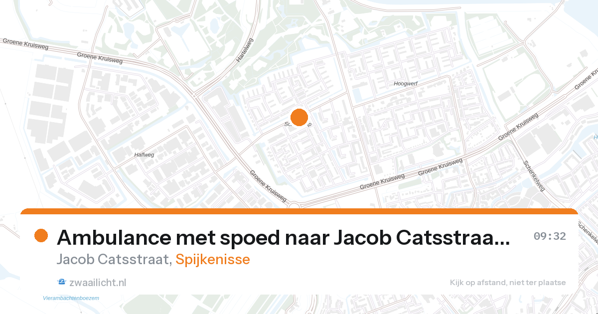Ambulance met spoed naar Jacob Catsstraat in Spijkenisse — 28 aug 2026