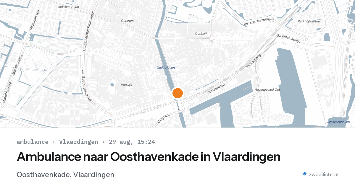 Ambulance naar Oosthavenkade in Vlaardingen — 29 aug 2026