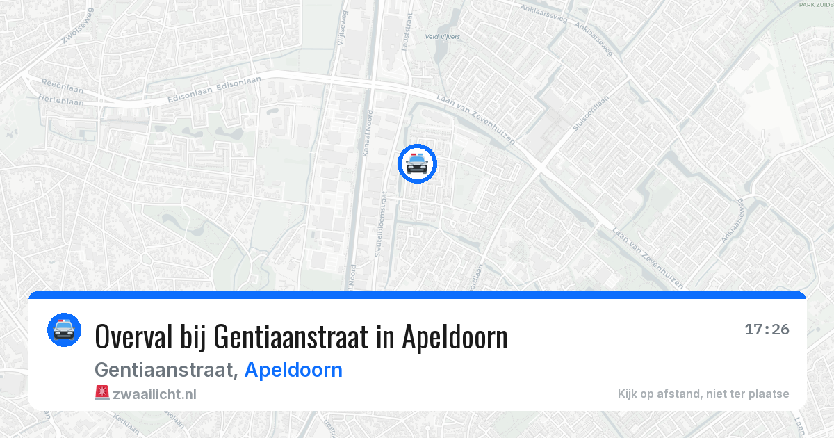 Overval bij Gentiaanstraat in Apeldoorn — 22 mei 2026