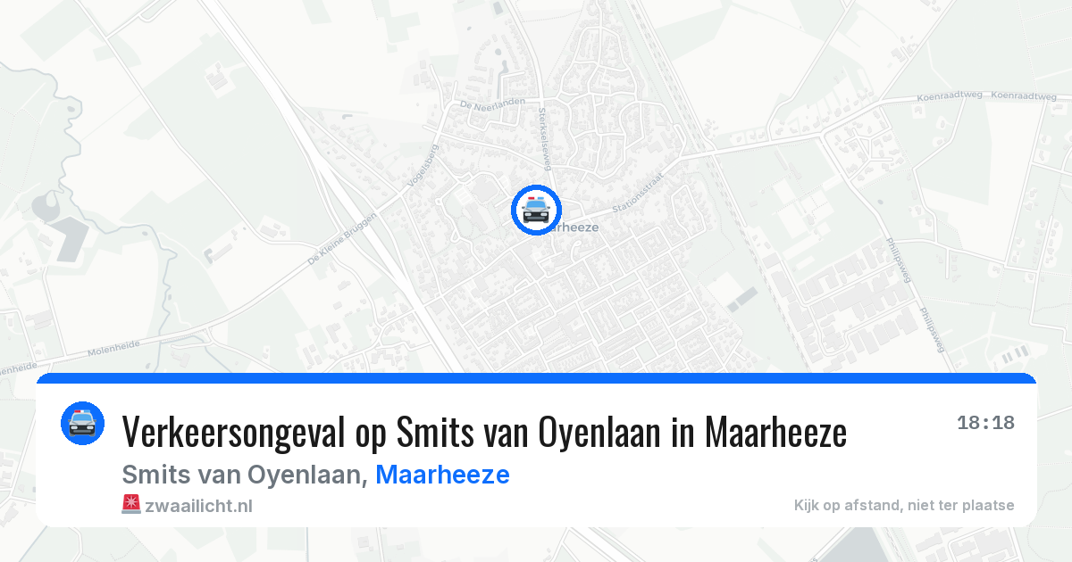 Verkeersongeval op Smits van Oyenlaan in Maarheeze — 23 jun 2026