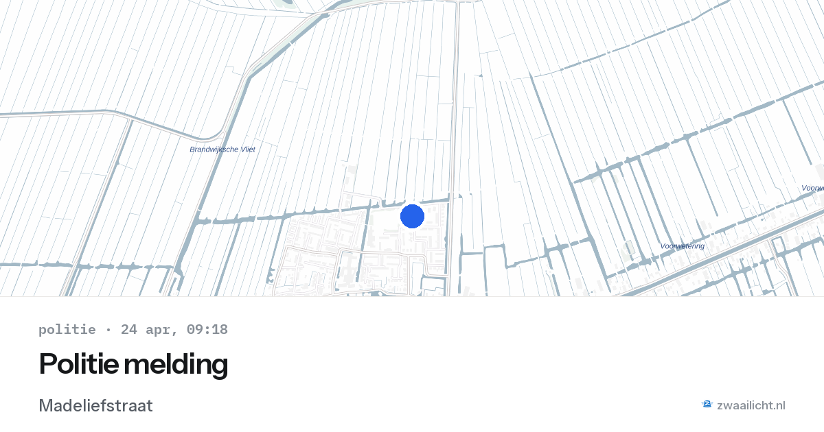 Politie melding — 24 apr 2026