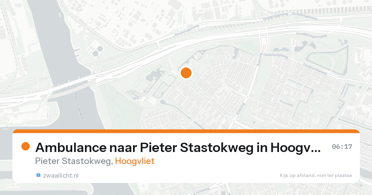 Ambulance naar Pieter Stastokweg in Hoogvliet — 18 aug 2026