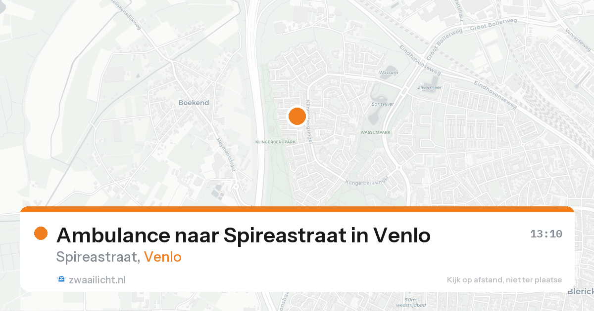 Ambulance naar Spireastraat in Venlo — 25 aug 2026