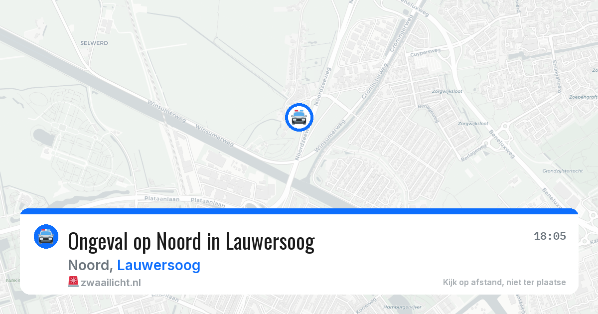 Ongeval op Noord in Lauwersoog — 11 jul 2026