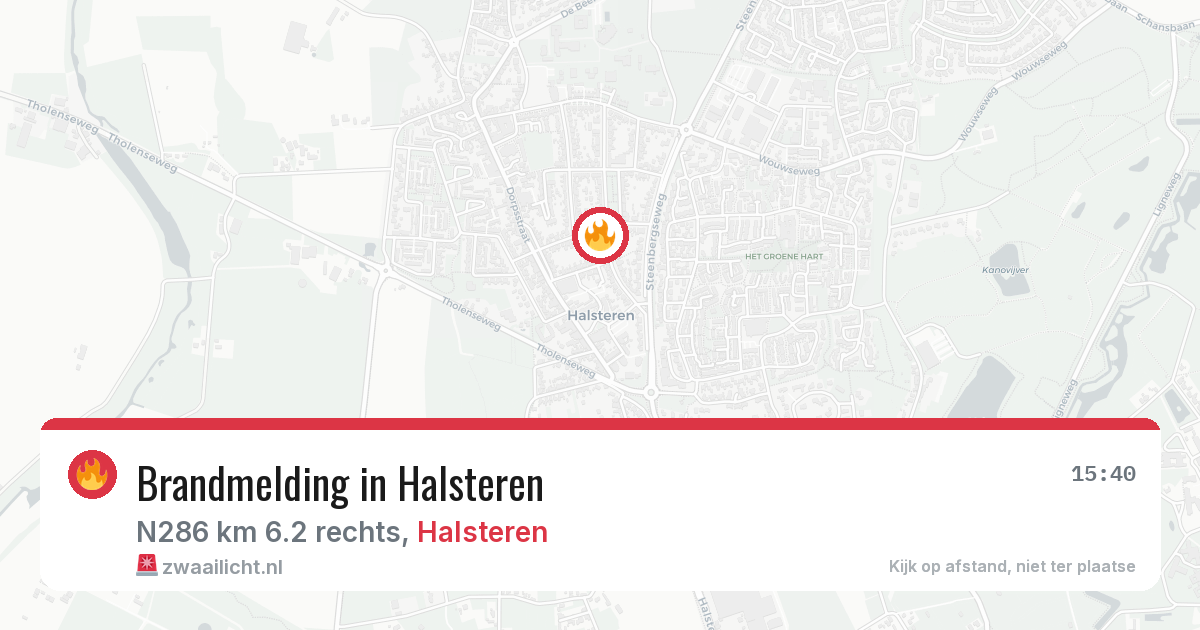 Brandmelding in Halsteren — 10 jun 2026