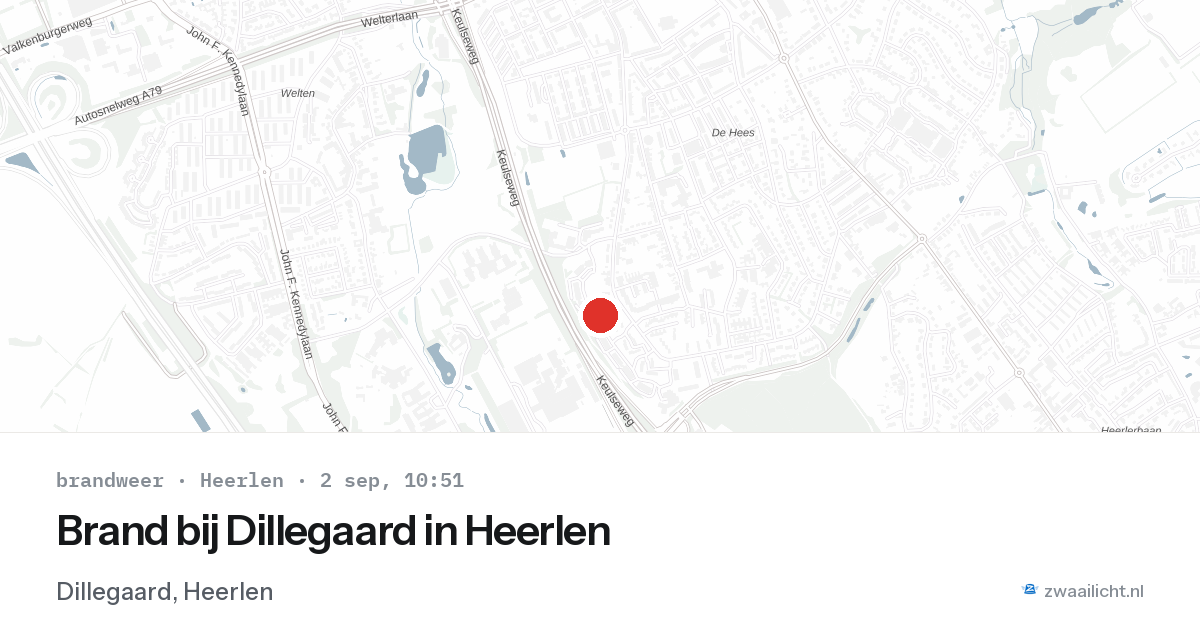 Brand bij Dillegaard in Heerlen — 2 sep 2026
