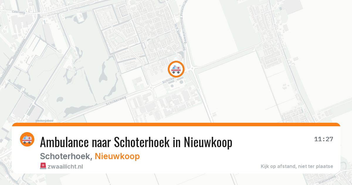 Ambulance naar Schoterhoek in Nieuwkoop — 13 aug 2026