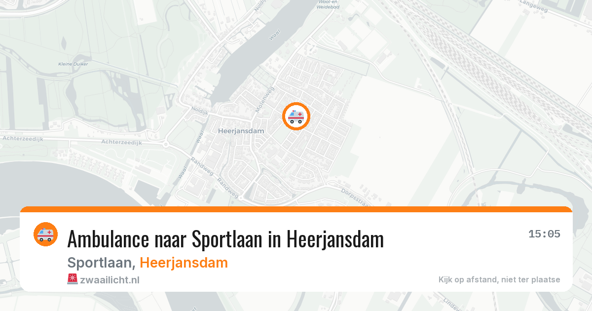 Ambulance naar Sportlaan in Heerjansdam — 14 aug 2026