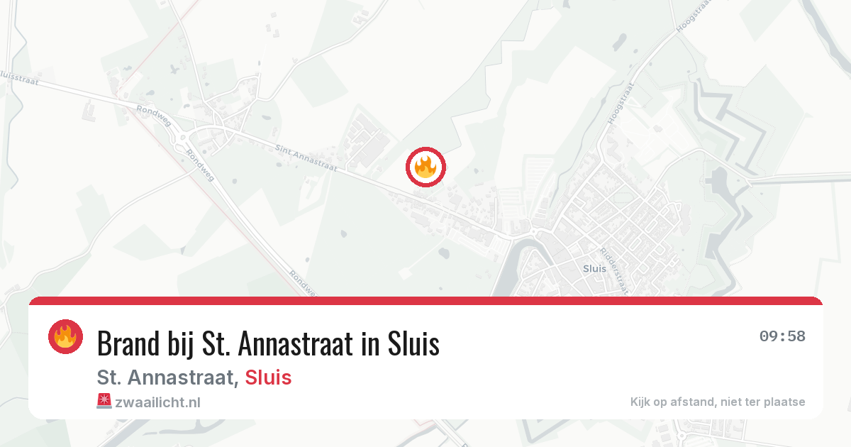 Brand bij St. Annastraat in Sluis — 5 aug 2026