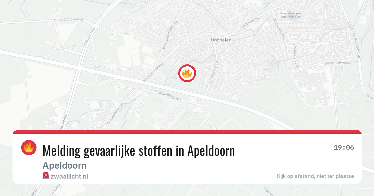 Melding gevaarlijke stoffen in Apeldoorn — 7 aug 2026