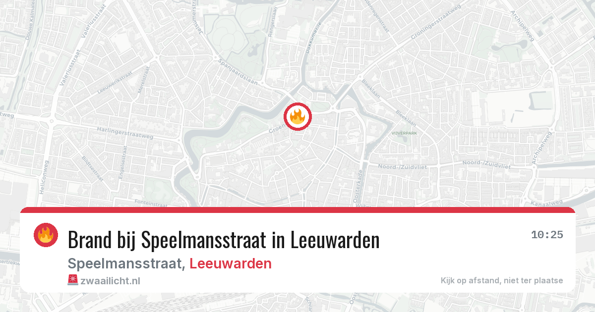 Brand bij Speelmansstraat in Leeuwarden — 24 jun 2026