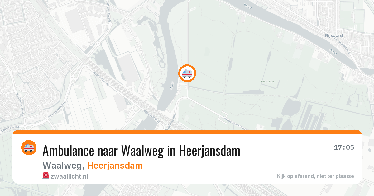 Ambulance naar Waalweg in Heerjansdam — 25 jun 2026